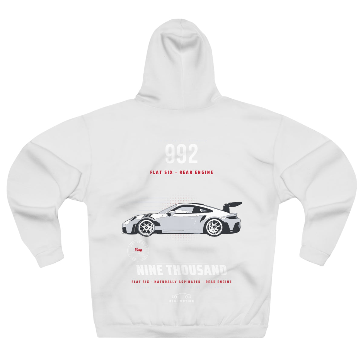 Flat-Six Mono White Tee — Naturally Aspirated Racing