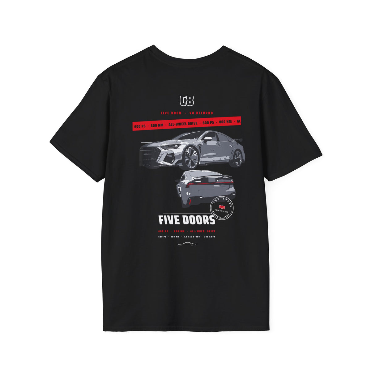 Copy of 600 HP Five-Door Tee — V8 Biturbo Sportback Graphic