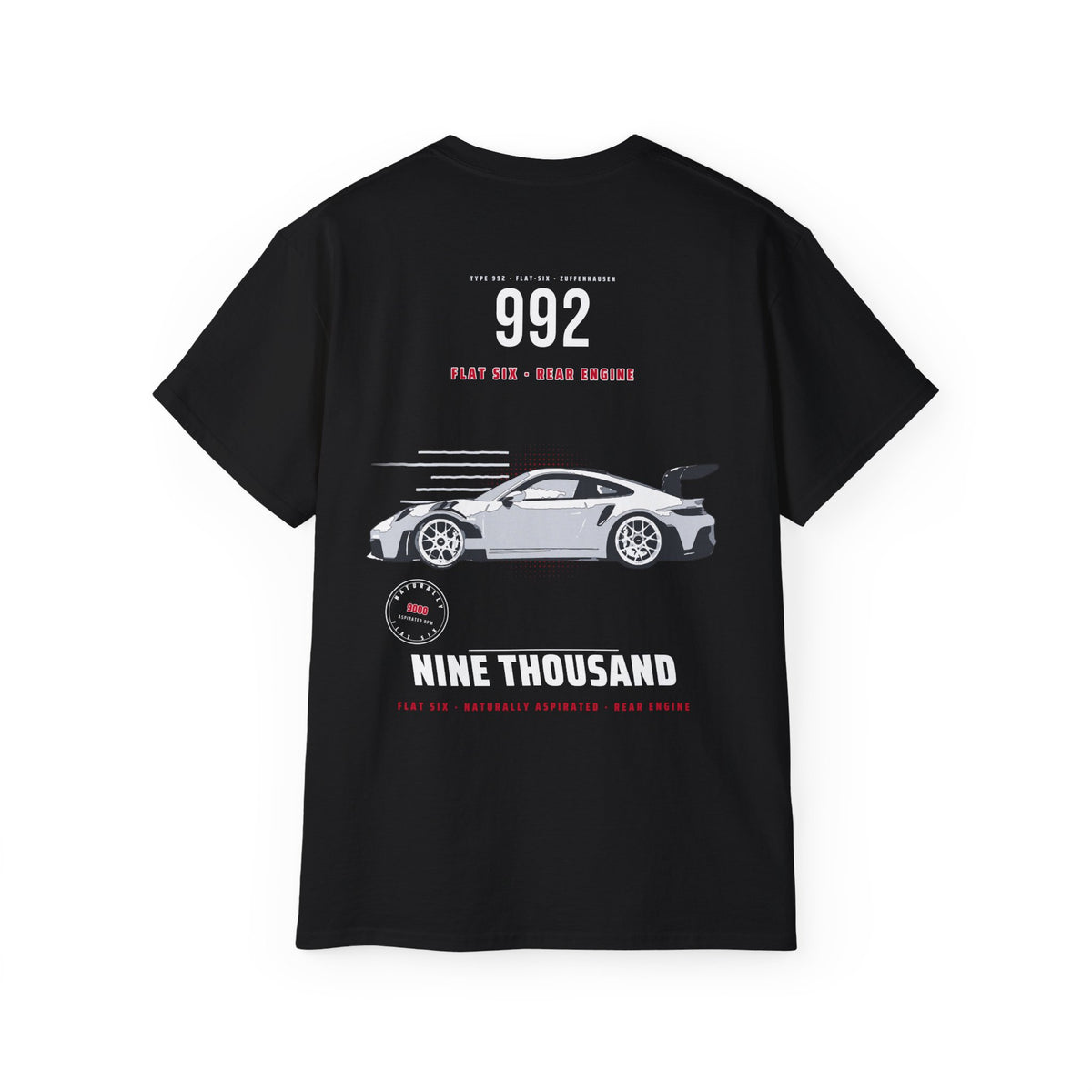 Flat Six Rear Engine Porsche-Inspired Sports Car Tee