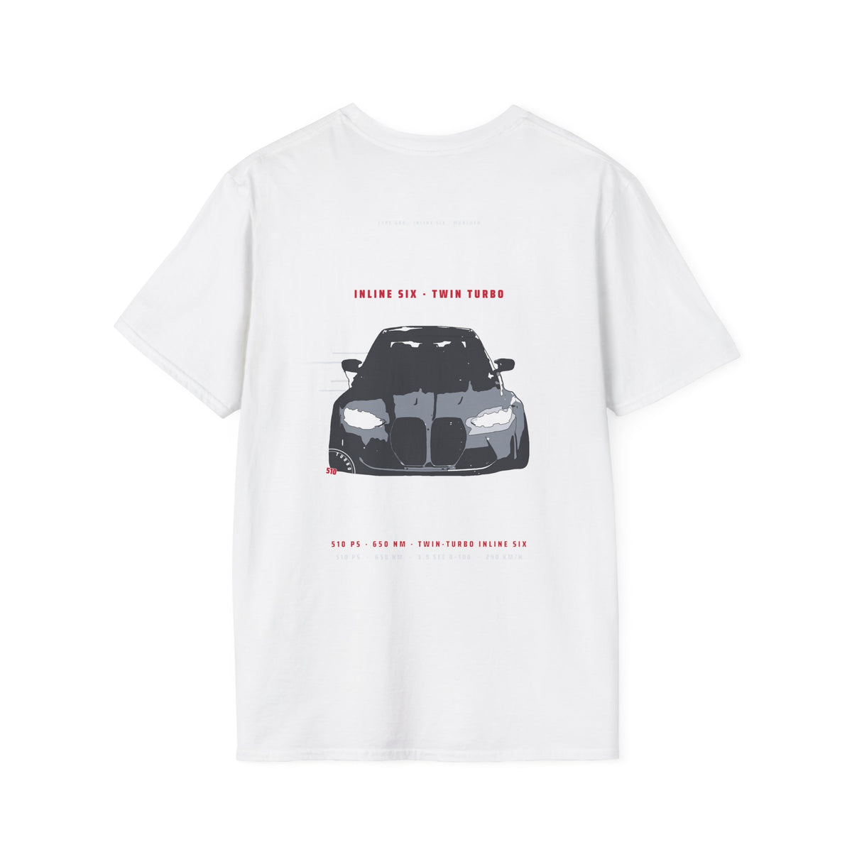 510 HP Rear-Wheel-Drive Saloon T-Shirt — Dark Streetwear