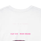 Car Graphic Tee — Pink Sports Car Illustration Back Print