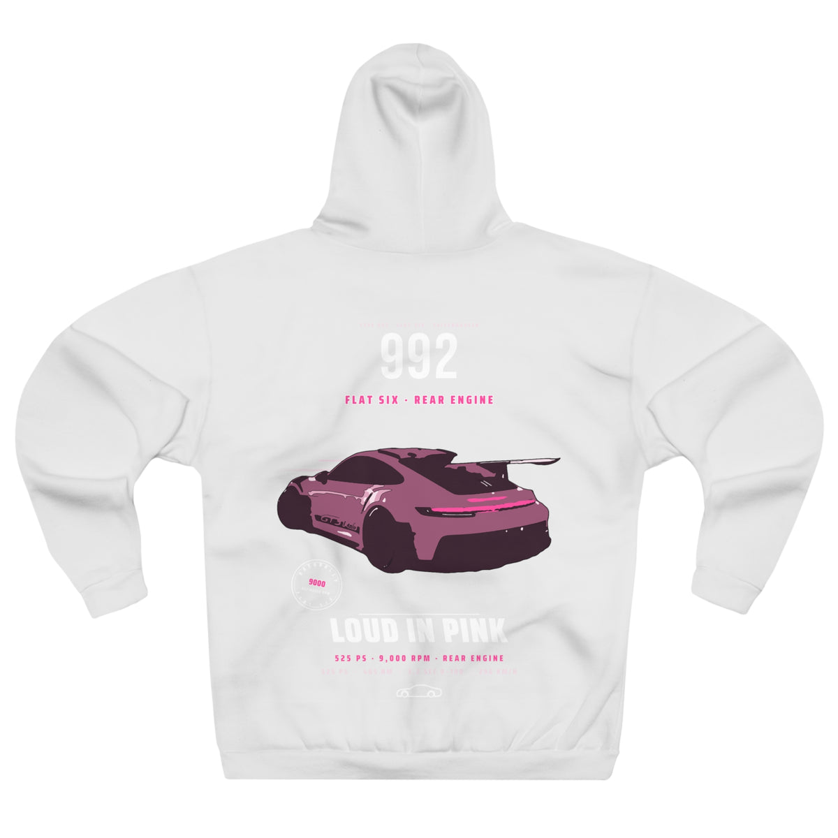 525 HP Flat-Six T-Shirt — Monochrome Automotive Streetwear