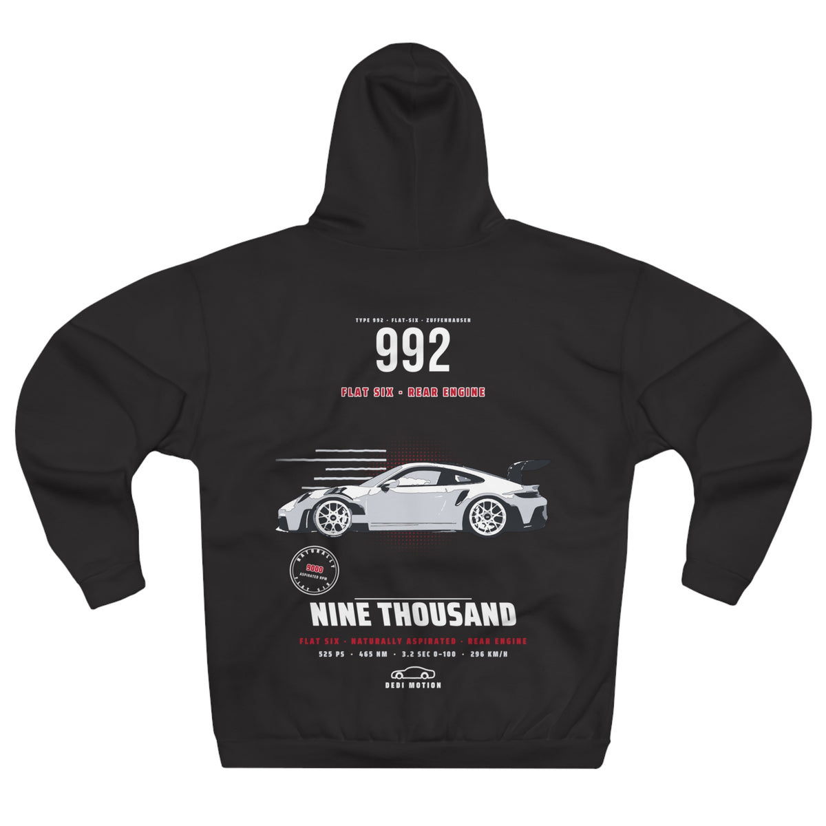 Flat-Six Mono White Tee — Naturally Aspirated Racing
