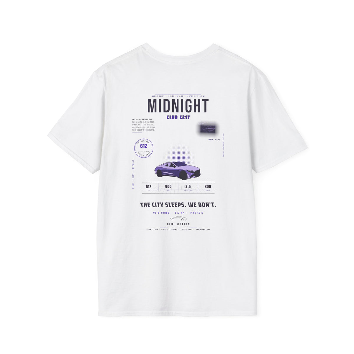 Midnight Club Tee – 'The City Sleeps, We Don't' Graphic T-Shirt