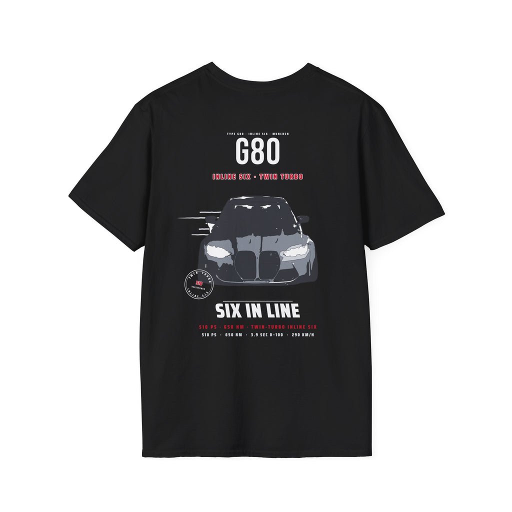 510 HP Rear-Wheel-Drive Saloon T-Shirt — Dark Streetwear